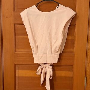 Elegant Pink Tie-Back Top
